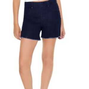 Forever Twenty One Frayed High Rise Shorts Dark Denim